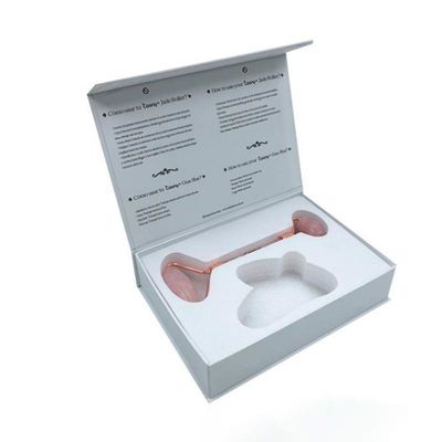 Caja Flap de libro Logotipo personalizado Impreso Caja rígida magnética para Guasha Jade Gua Sha Roller Tool