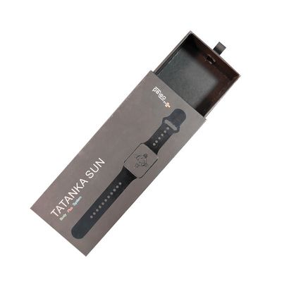 Cartón para relojes de cartón de laminado brillante de fabricación personalizada