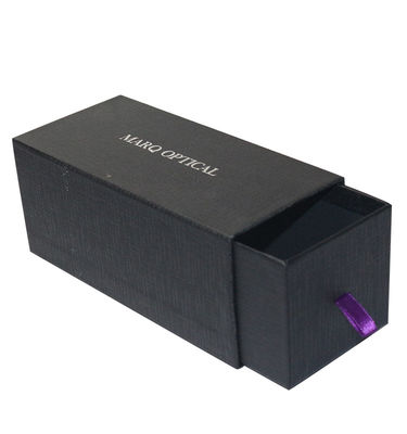 Caja de embalaje de cajón negro reciclable Cajas de regalo de papel Kraft negro personalizado