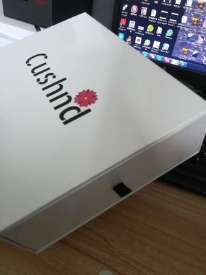 Estampado en caliente caja de papel de papel de papel de papel de papel de papel rojo caja de embalaje de cartón personalizado