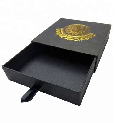 Estampado en caliente de lujo Envases de regalo de caja negra con impresión CMYK