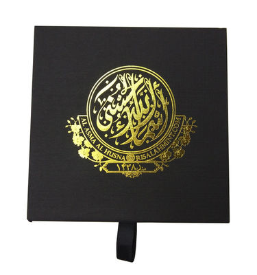 Caja de embalaje de cajones de cartón Texturas personalizadas Cajas de cartón de deslizamiento negro