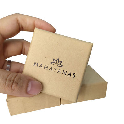Joyería Deslizador Cajas de regalo abiertas Eco-amigables Cajas de papel Kraft marrón reciclado