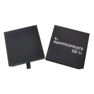 Papel negro mate paquete de regalo caja personalizada para joyería relojes gafas