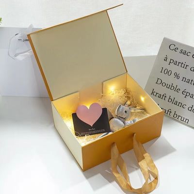 A5 caja plegable rígida profunda caja de regalo magnética plegable con diseño de corbata de arco de cinta