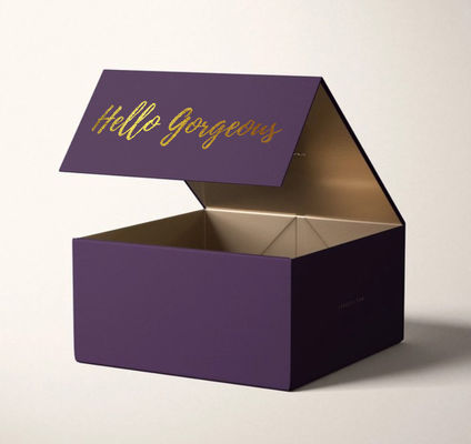Caja de embalaje magnético reciclable para pelucas ropa caja plegable con cierre magnético