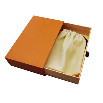 Papel recubierto caja de cajones de lujo joyería caja de embalaje con logotipo del cliente certificado FSC