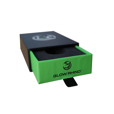 Caja de regalo de cartón de papel verde para llavero de automóvil