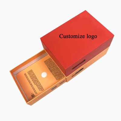Caja de cajón hecha de papel kraft respetuoso con el medio ambiente para el embalaje de protector de pliegue
