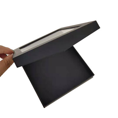 Caja de embalaje de papel transparente para regalos de cartón con tapa magnética