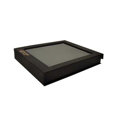 Caja de embalaje de papel transparente para regalos de cartón con tapa magnética