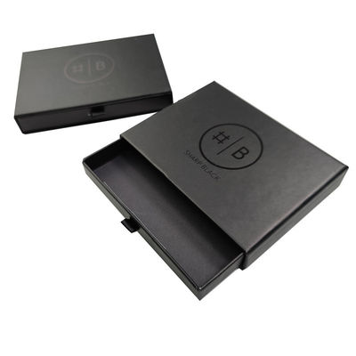 Cajas rígidas personalizadas de lujo plegable de cartón negro caja de regalo negra magnética con forro de esponja