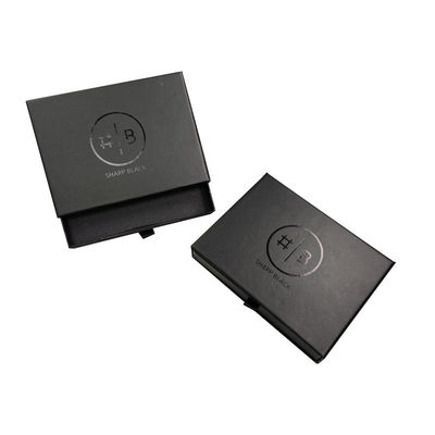 Cajas rígidas personalizadas de lujo plegable de cartón negro caja de regalo negra magnética con forro de esponja