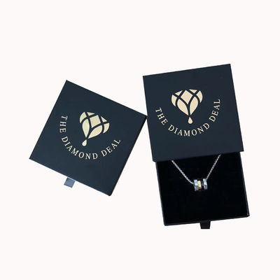 Pedido personalizado Caja de joyas negra exquisita para pendientes Collar y display de pulseras