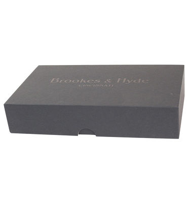 Logotipo personalizado aceptado Envases masculinos Verpackung en caja de regalo rígida de textura negra grande