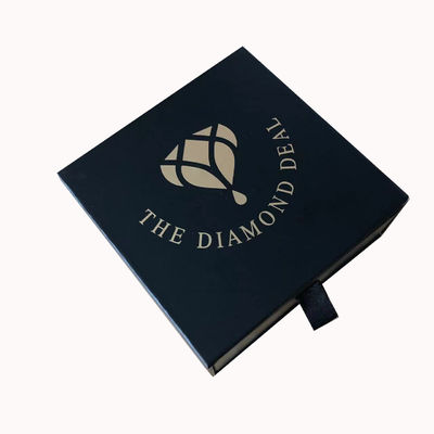 Anillo de boda collar de pendientes de cartón corredera caja de regalo logotipo personalizado y pedido personalizado