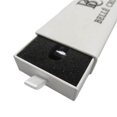 Caja de embalaje de pasta de dientes de papel reciclado cajón de almacenamiento tipo caja blanca con incrustación de espuma