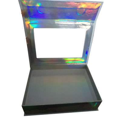 Supermercado Matt Caja de embalaje magnética negra Cajas de regalo de cartón con ventana transparente