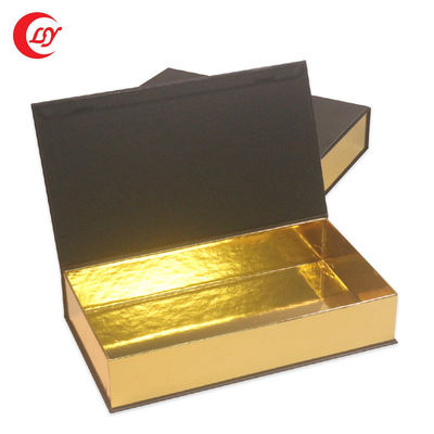 Embalaje dorado Caviar negro tin jar rojo Confección de regalo con embalaje de cartón y manga