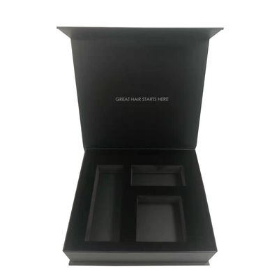 Cartón Negro Matt Luxury Honey Packaging Set de regalo de tamaño personalizado Jar de crema Caja de cartón rígida magnética