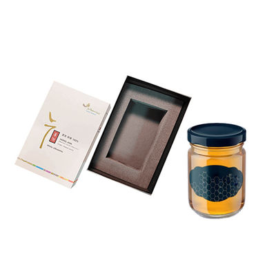 Cartón Negro Matt Luxury Honey Packaging Set de regalo de tamaño personalizado Jar de crema Caja de cartón rígida magnética