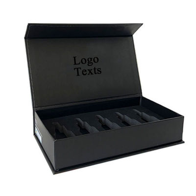 Cartón Negro Matt Luxury Honey Packaging Set de regalo de tamaño personalizado Jar de crema Caja de cartón rígida magnética