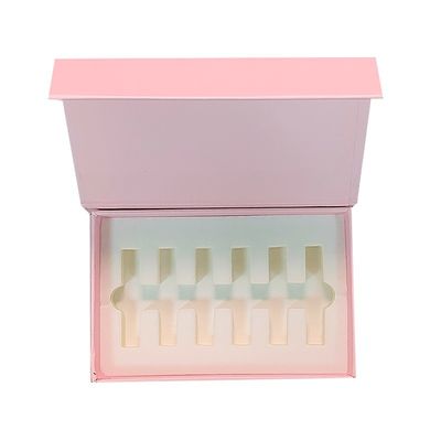 Perfume rosa personalizado botella de aceite esencial de espuma Cajas de papel magnético con laminación Matt