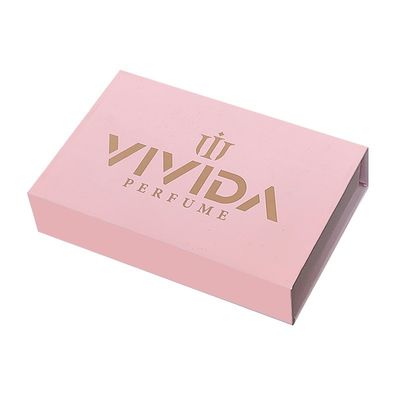 Perfume rosa personalizado botella de aceite esencial de espuma Cajas de papel magnético con laminación Matt