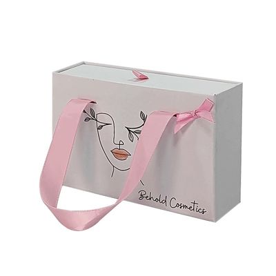 Otros Impresión de logotipos de tipo caja Cartera de lujo Cajas de cartón con mango de cinta