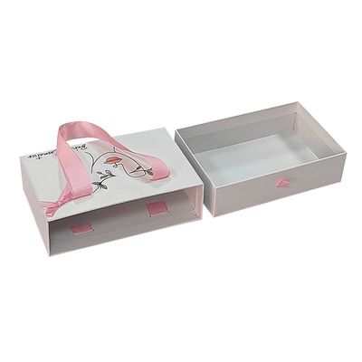 Otros Impresión de logotipos de tipo caja Cartera de lujo Cajas de cartón con mango de cinta