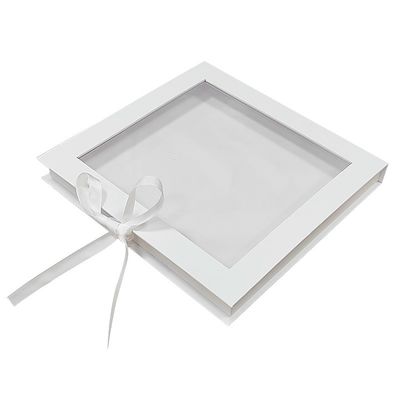 Embalaje de collar de cartón con colgajo magnético a medida ecológico con ventana transparente