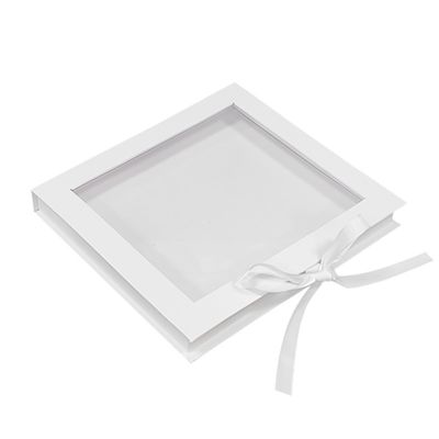 Embalaje de collar de cartón con colgajo magnético a medida ecológico con ventana transparente