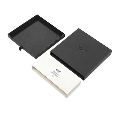 Caja de embalaje de cajones de papel de joyería Negro cajas de embalaje de deslizamiento Cajas de embalaje Logotipo personalizado