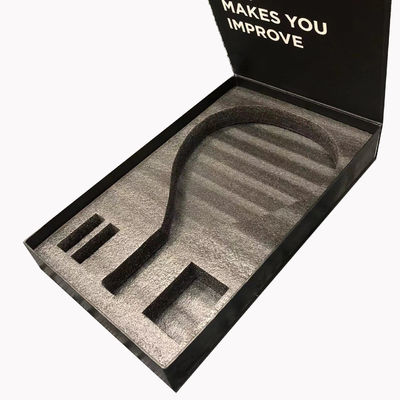 Caja de embalaje magnético de cartón elegante personalizada para raqueta de bádminton