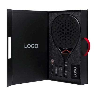 Caja de embalaje magnético de cartón elegante personalizada para raqueta de bádminton