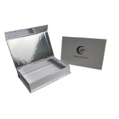 Caja de regalo de cartón marfil blanco plata perla magnética con logotipo Impresión de embalaje personalizado