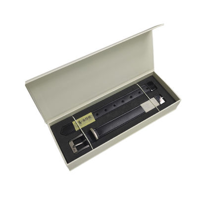 Simple Elegante Logotipo personalizado Impresión Reloj Negro Cinturón Caja de embalaje Caja de papel