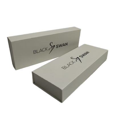 Simple Elegante Logotipo personalizado Impresión Reloj Negro Cinturón Caja de embalaje Caja de papel