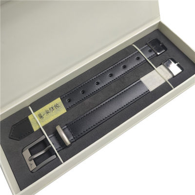 Simple Elegante Logotipo personalizado Impresión Reloj Negro Cinturón Caja de embalaje Caja de papel
