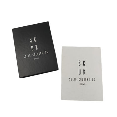Caja de lata y embalaje personalizada para perfume de hombre de lujo color blanco y negro