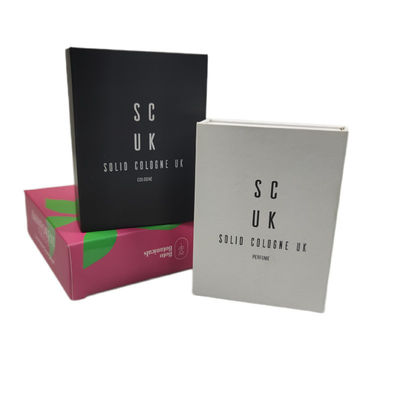 Caja de lata y embalaje personalizada para perfume de hombre de lujo color blanco y negro