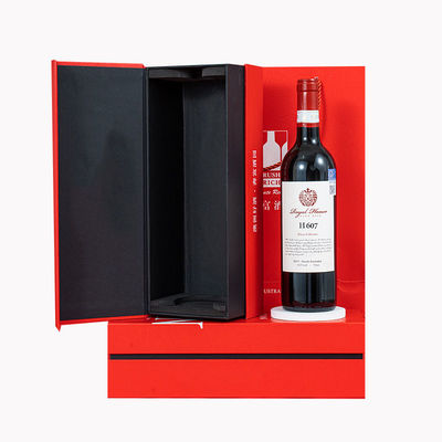 Botellas de cartón de vidrio magnético de vino champán licor de whisky cajas para regalo de vino