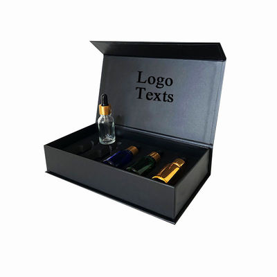 Reciclable personalizado pequeño lote forma de libro botella de vidrio de perfume paquetes de regalo cosméticos