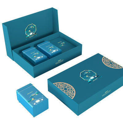 Conjunto de regalos de té embalaje taza de café vela perfumada miel caja de regalos magnética flexible abierta