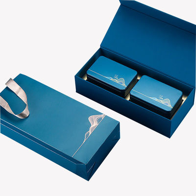 Conjunto de regalos de té embalaje taza de café vela perfumada miel caja de regalos magnética flexible abierta