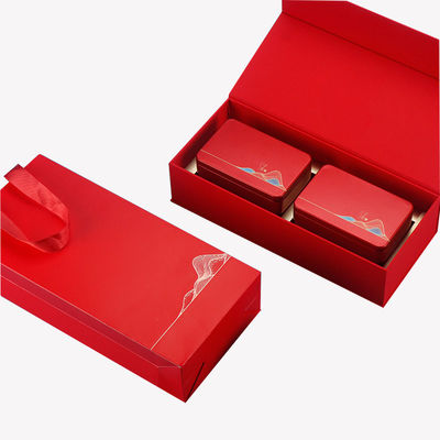 Conjunto de regalos de té embalaje taza de café vela perfumada miel caja de regalos magnética flexible abierta