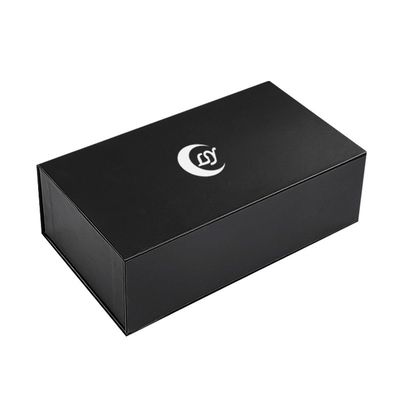 Impresión de papel de oro Rectángulo de caja de regalo magnética Embalaje con inserción de espuma y sobre