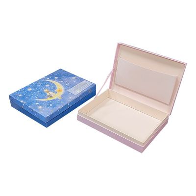 Caja de embalaje de joyas personalizada de papel impreso a color Caja de cartón con tapa reutilizada