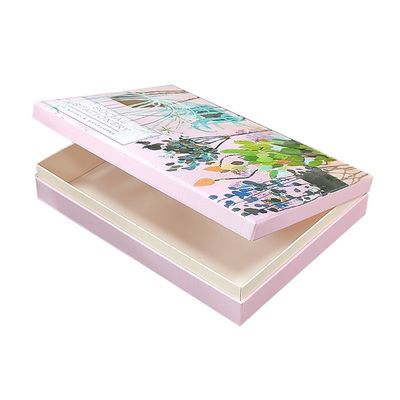 Caja de embalaje de joyas personalizada de papel impreso a color Caja de cartón con tapa reutilizada