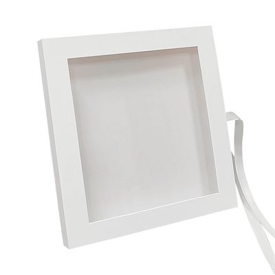 Caja de cartón cuadrada de exhibición de caja de regalo de cierre magnético reciclado con ventana transparente